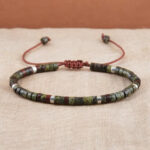 Dragon Blood Stone Braided Bracelet for Courage & Power
