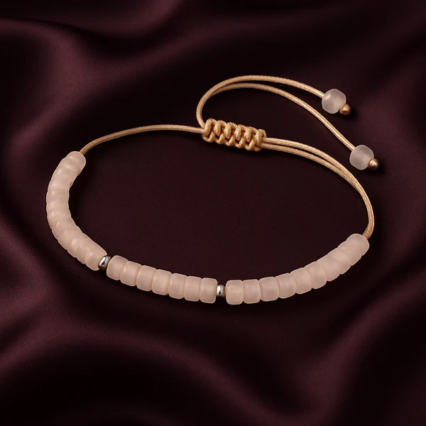 Rose Quartz Braided Bracelet (Heals Heart & Attracts Love)